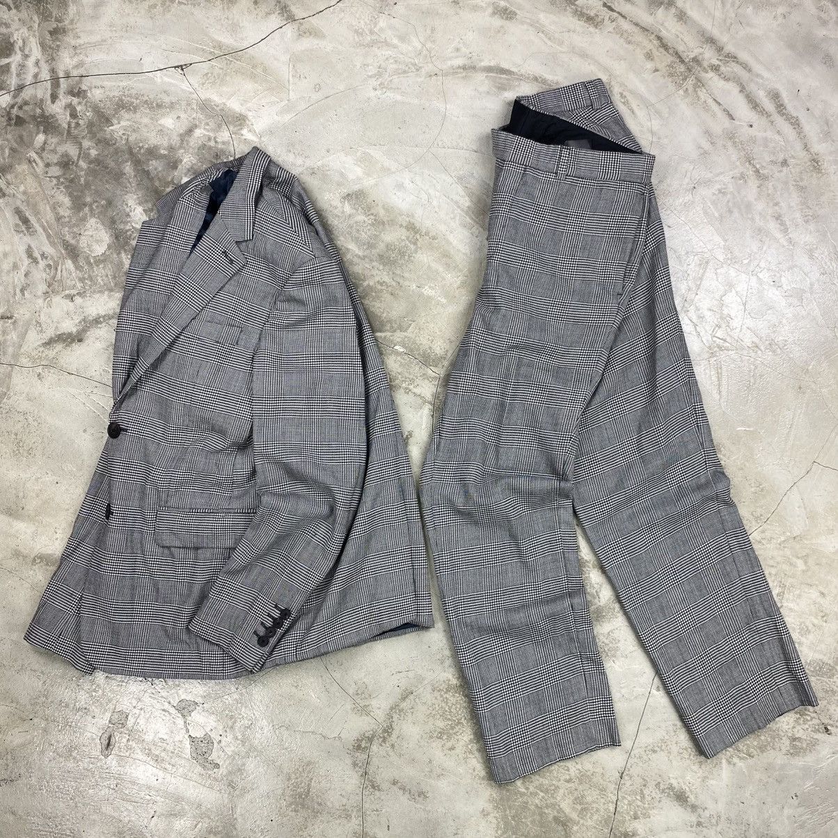 Sandro Houndstooth Check Suit Size 36R - 1 Thumbnail