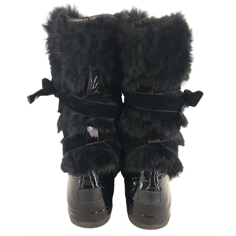Sonia Rykiel Sonia Rykiel Patent Leather Fur Boots US 7 EU 37 Womens Bla Size US 7 / IT 37 - 7 Thumbnail