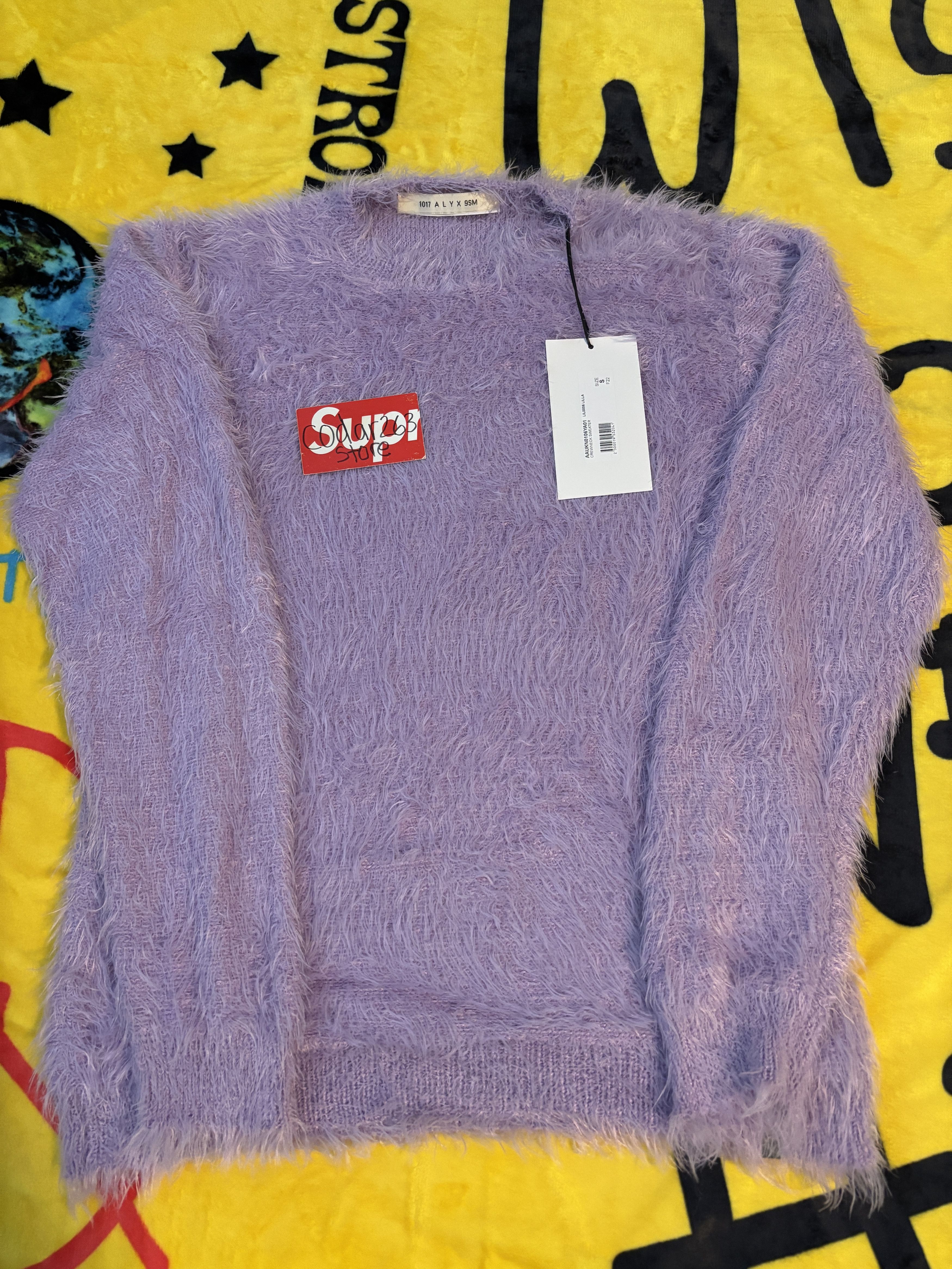 1017 ALYX 9SM Shag Knit Nylon Crewneck Sweater - 1017 Alyx 9SM Purple Size US S / EU 44-46 / 1 - 1 Thumbnail