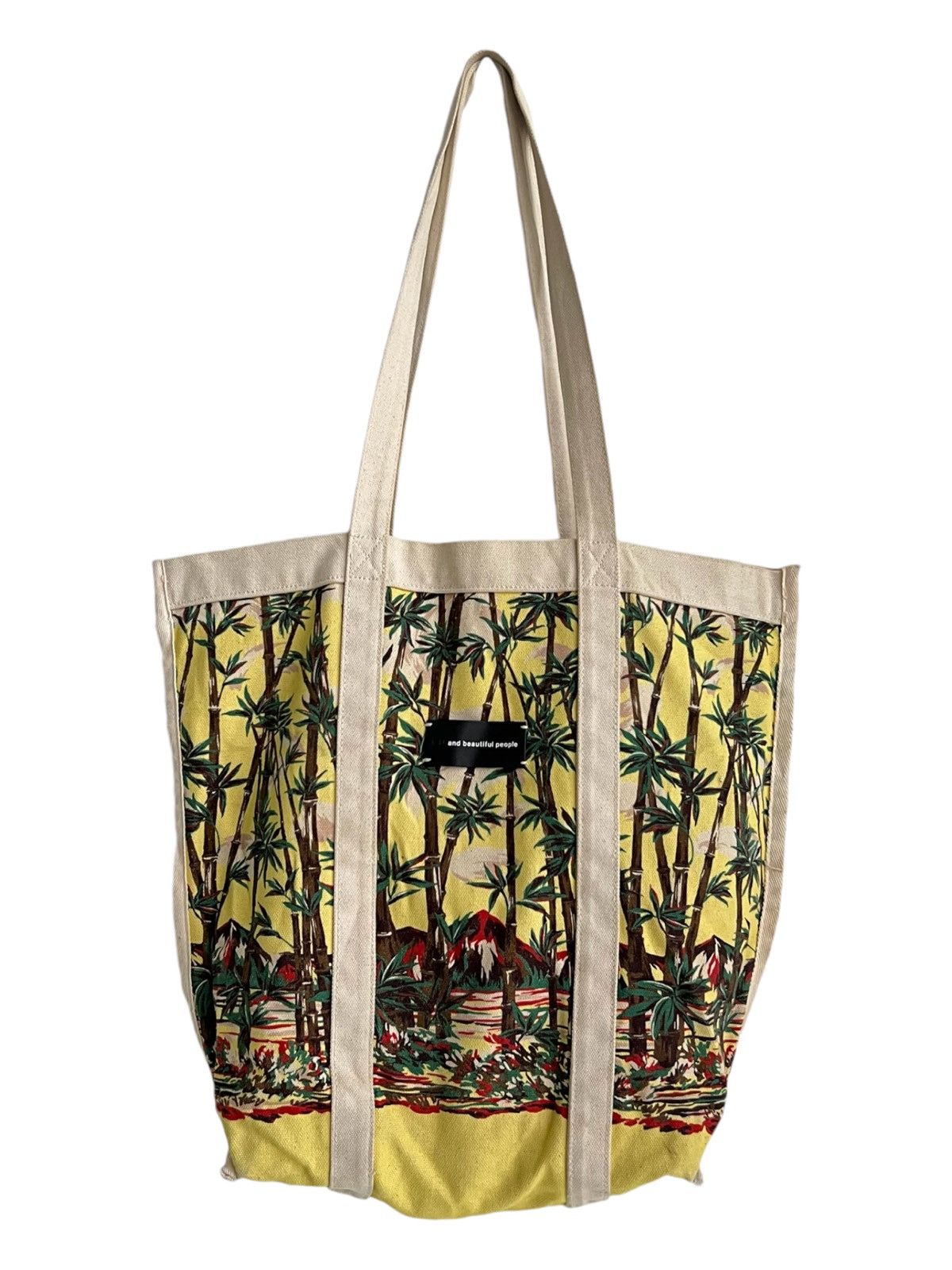 Art Comes First × GU 🇯🇵 Ltd Beautiful People GU Aloha Motif Canvas Shoulder Bag Size ONE SIZE - 3 Thumbnail