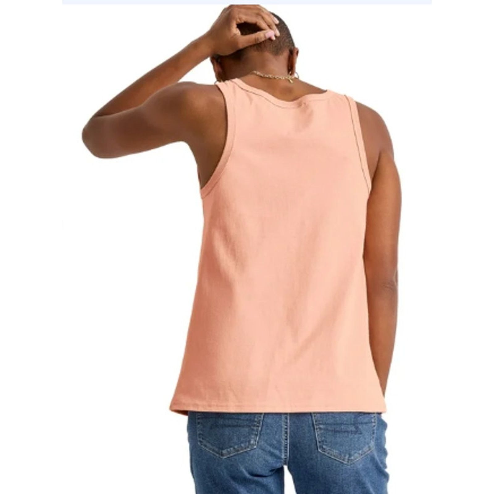 Hanes New Hanes Womens Small Essentials Orange Cotton Tank Top Size S / US 4 / IT 40 - 3 Thumbnail