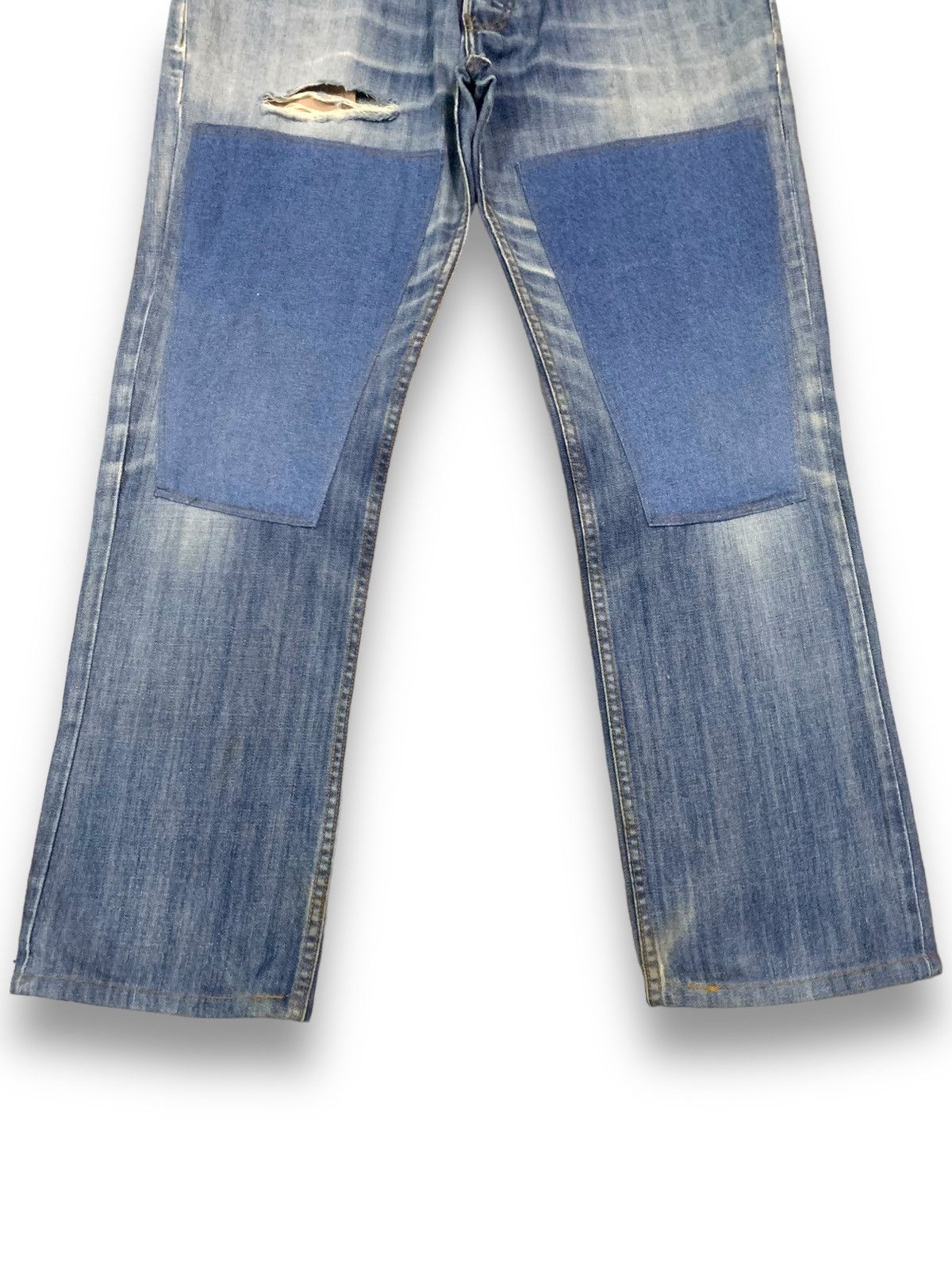 L.O.G.G. Y2K L.O.G.G. Double Knees Patches Loose Distressed Jeans Size US 35 - 8 Thumbnail