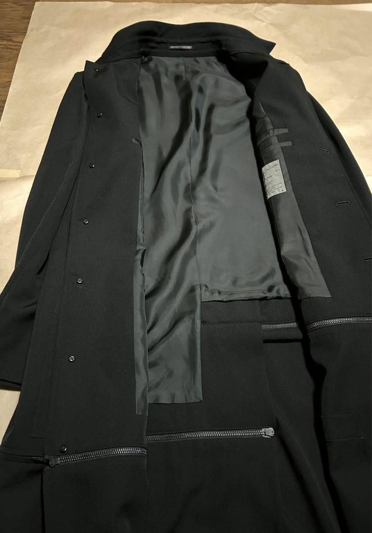 Yohji Yamamoto POUR HOMME 19aw Wool gabardine stand collar zip coat Size US L / EU 52-54 / 3 - 13 Thumbnail