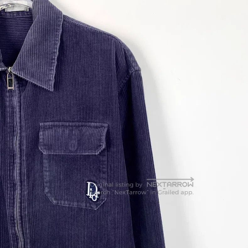 Dior Dior Purple lapel cotton zipper corduroy jacket Size US S / EU 44-46 / 1 - 3 Thumbnail