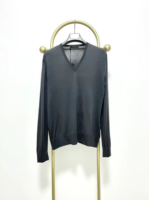 Prada Men's Long Sleeve Wool Knit Sweater