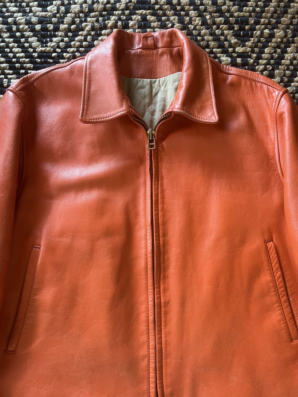 Yohji Yamamoto Yohji Yamamoto Pour Homme AW91 Red/Orange Leather Jacket Size US S / EU 44-46 / 1 - 5 Thumbnail
