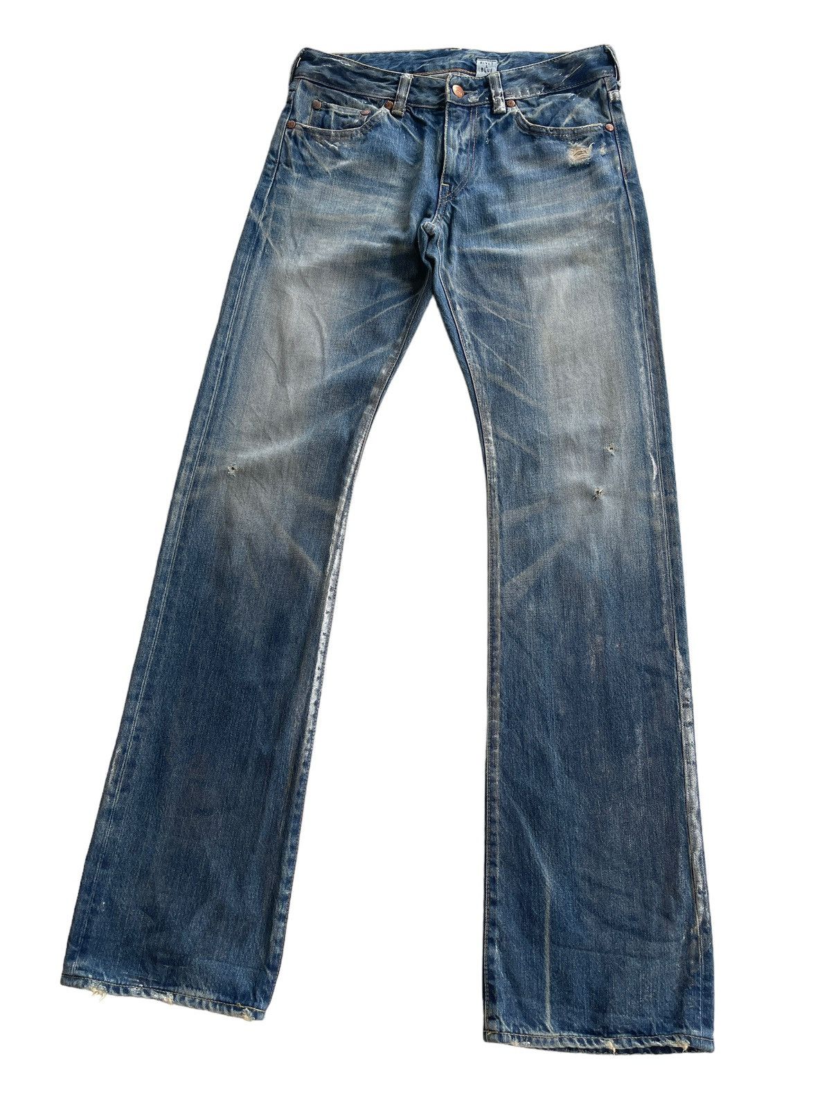 Japanese Brand Rivet & Blue Japanese Distressed Paint Splatter Jeans Size US 29 - 6 Thumbnail