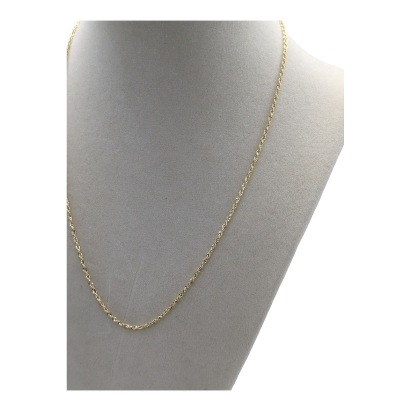 The Unbranded Brand 10 KT 18inch 2.2mm Solid Gold Rope Necklace Size ONE SIZE - 2 Thumbnail
