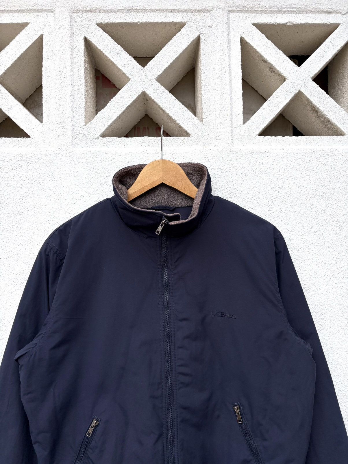L.L. Bean Vintage L.L. Bean Nylon Fleece Lined Warm Up Jacket Size US S / EU 44-46 / 1 - 2 Thumbnail