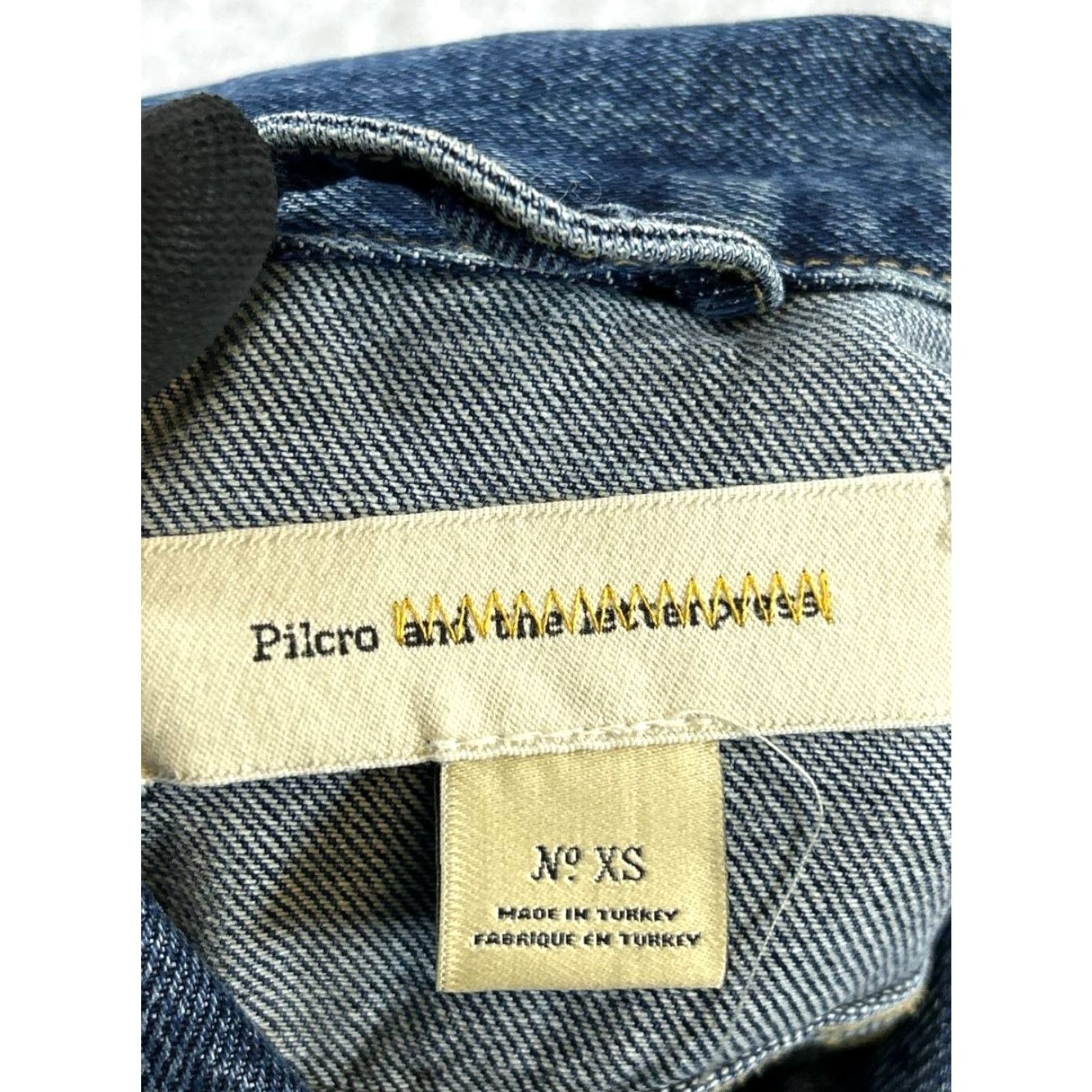 Vintage Pilcro Jacket Womens XS Blue Cotton Denim Shirt Womens XS Blue Pilcro Jacket Denim Cotton Solid Casual Spring Fall Summer Regular Mens Women? Size XS / US 0-2 / IT 36-38 - 3 Thumbnail