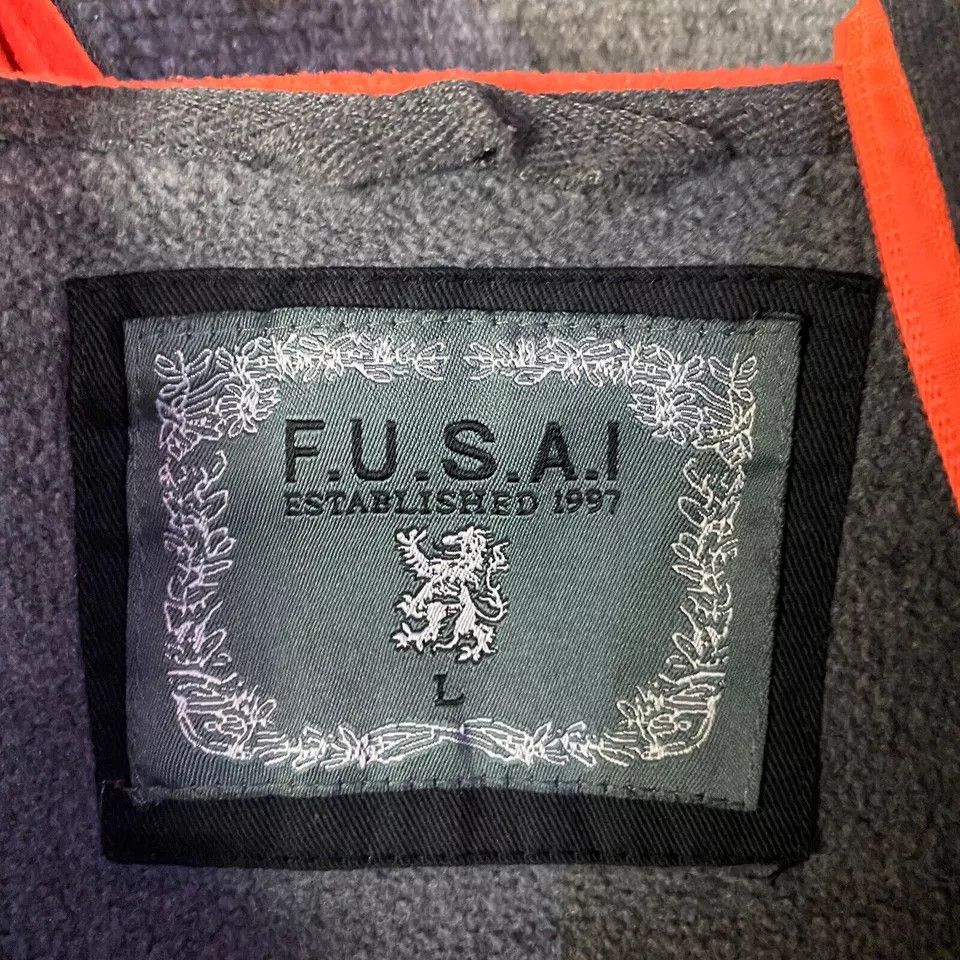 FUSAI FUSAI Hoodie Men's Large Full Zip Adults Gray L Size US L / EU 52-54 / 3 - 3 Thumbnail