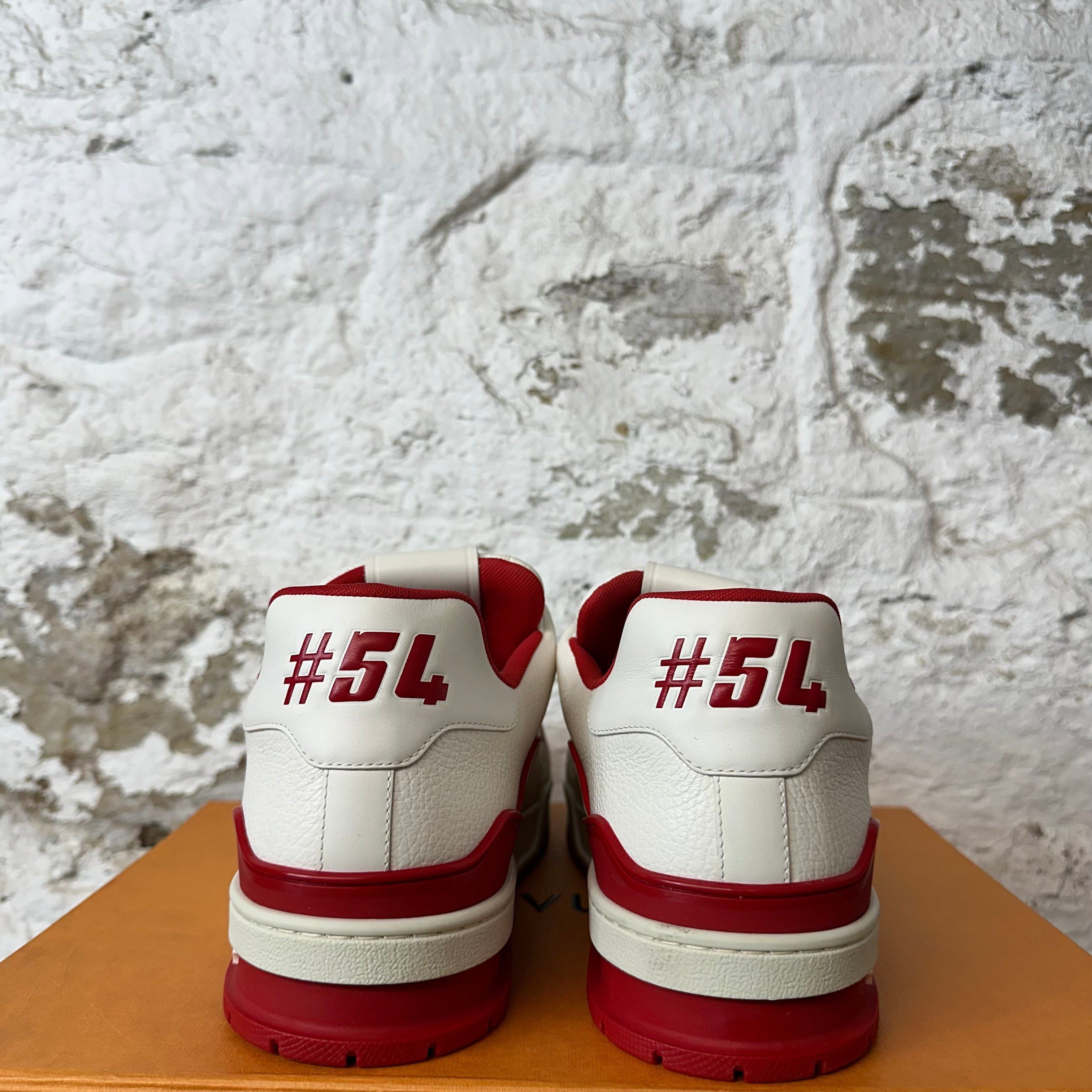 Louis Vuitton Louis Vuitton White Red Gray Trainer Sz 11.5 (10LV) Size US 11.5 / EU 44-45 - 6 Thumbnail