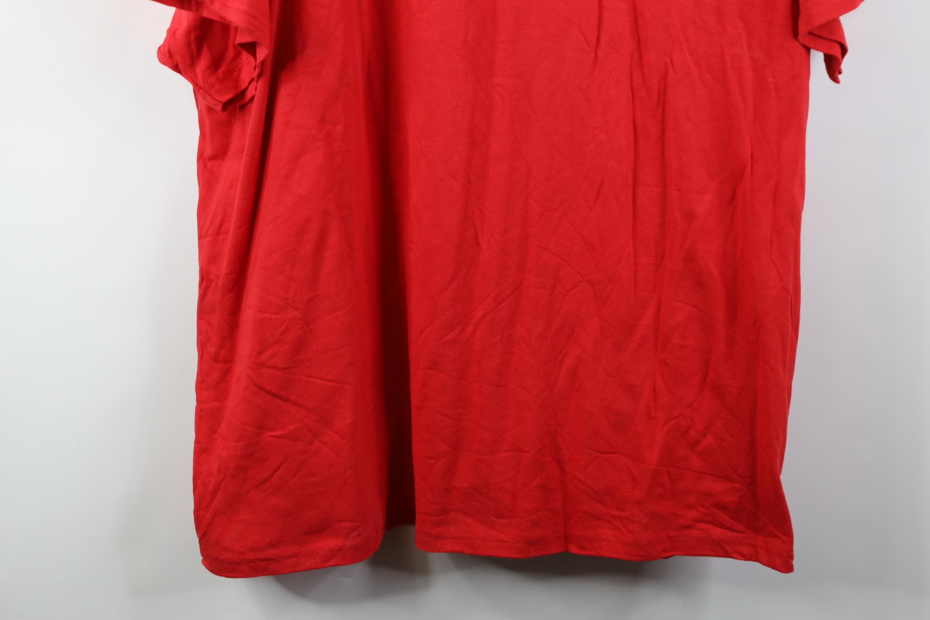 Hanes Vintage 90s Y2K Hanes Blank Pocket T-Shirt Red Cotton Size US XXL / EU 58 / 5 - 3 Thumbnail