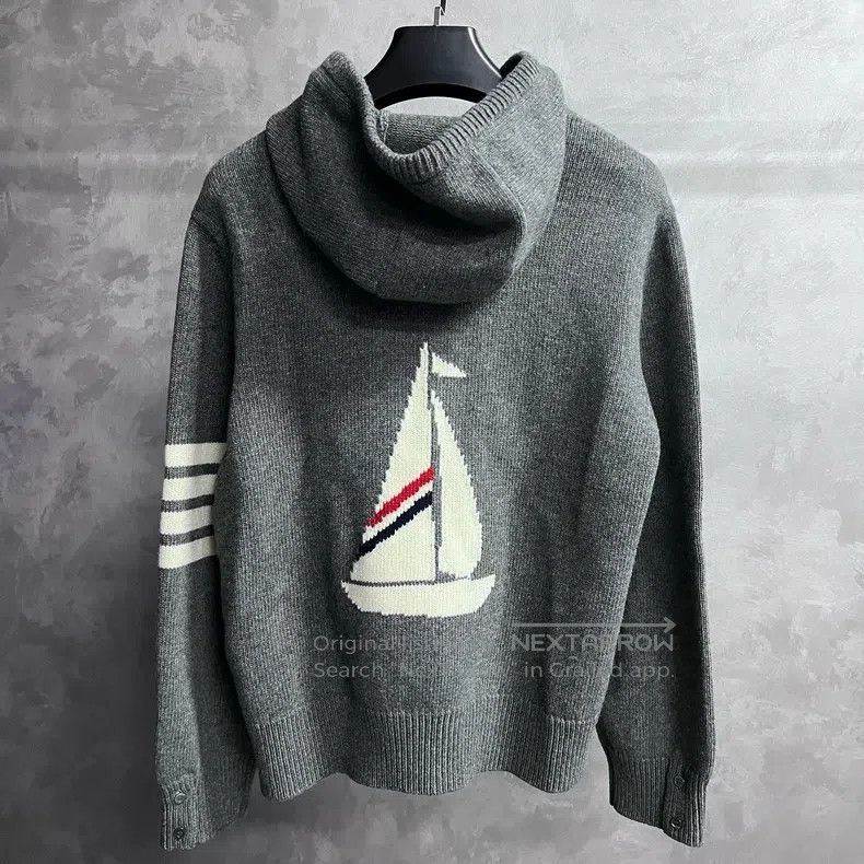 Thom Browne Thom Browne Hooded Long Sleeve Sweatshirt Size US L / EU 52-54 / 3 - 2 Thumbnail