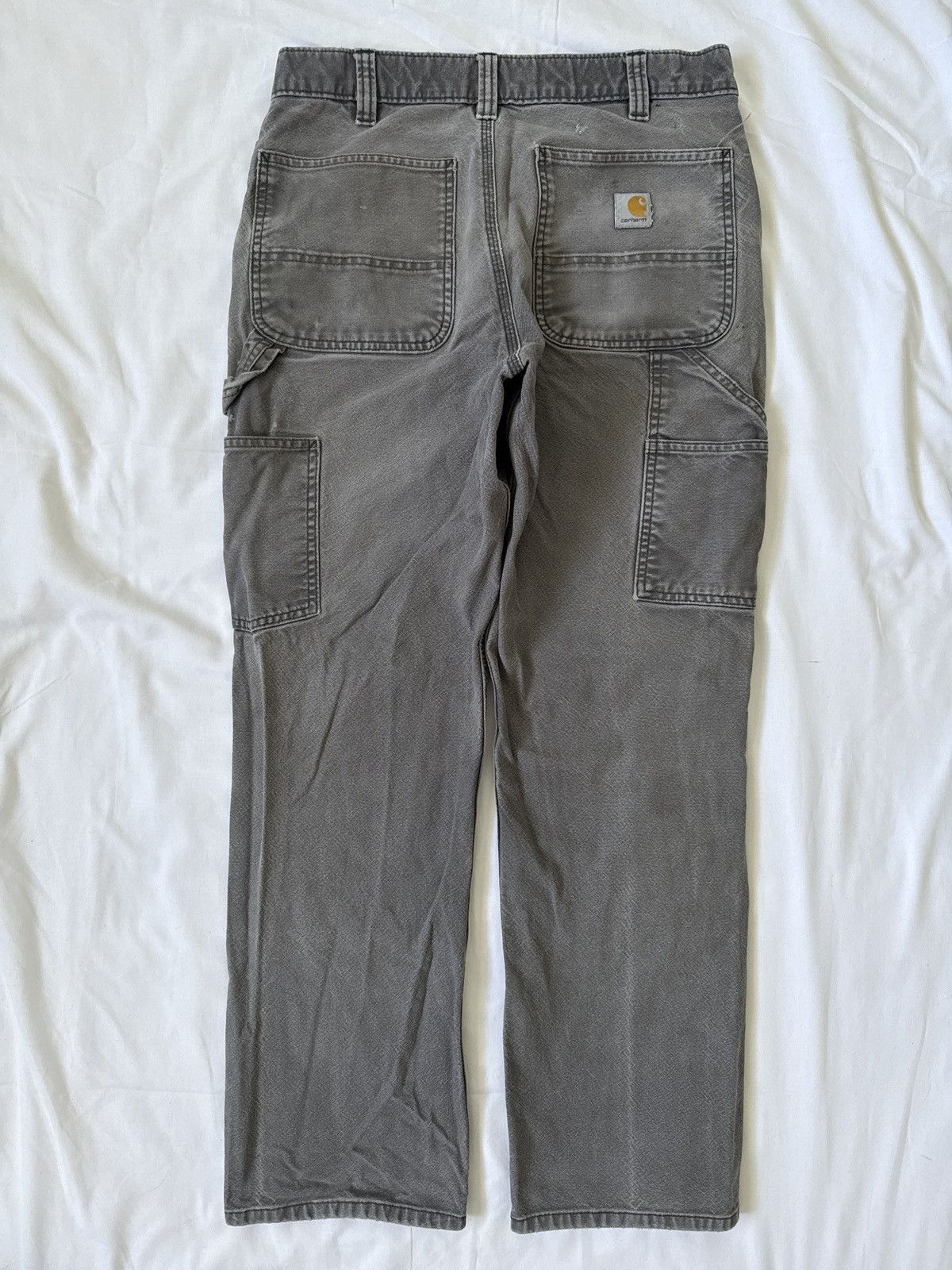 Carhartt Carhartt Grey Faded Double Knee Work Pants Size US 31 - 2 Thumbnail