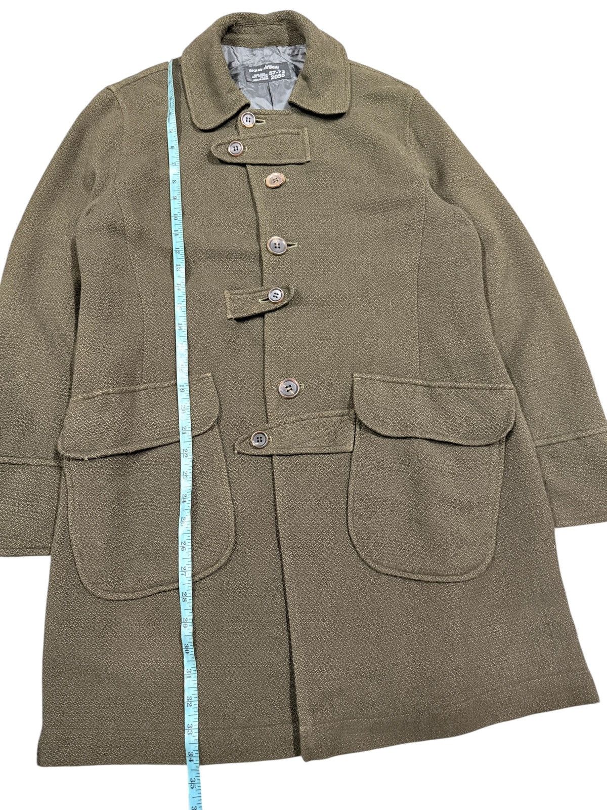 If Six Was Nine Vtg🔥Qua-Drille Salt & papper Buttoned Trench Coat Jacket Size US M / EU 48-50 / 2 - 14 Thumbnail