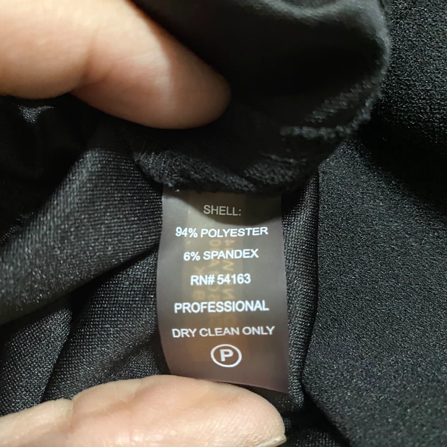 Calvin Klein Calvin Klein Womens Dress Solid Black Round Neck Sleeveless Sheath 12 Size XL / US 12-14 / IT 48-50 - 7 Thumbnail