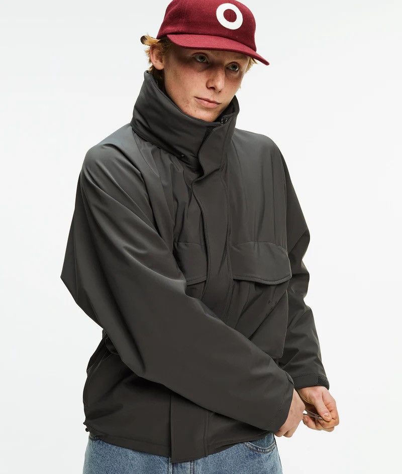 POP TRADING COMPANY SHELL JACKET CHARCOAL
