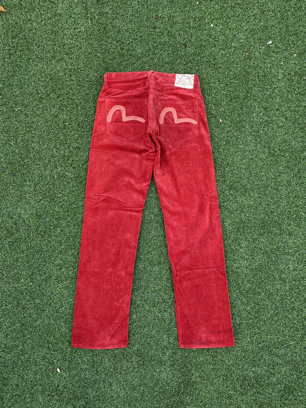 image of Evisu Trousers Corduroy With Embroidered Sea Gull, Men's (Size 32)