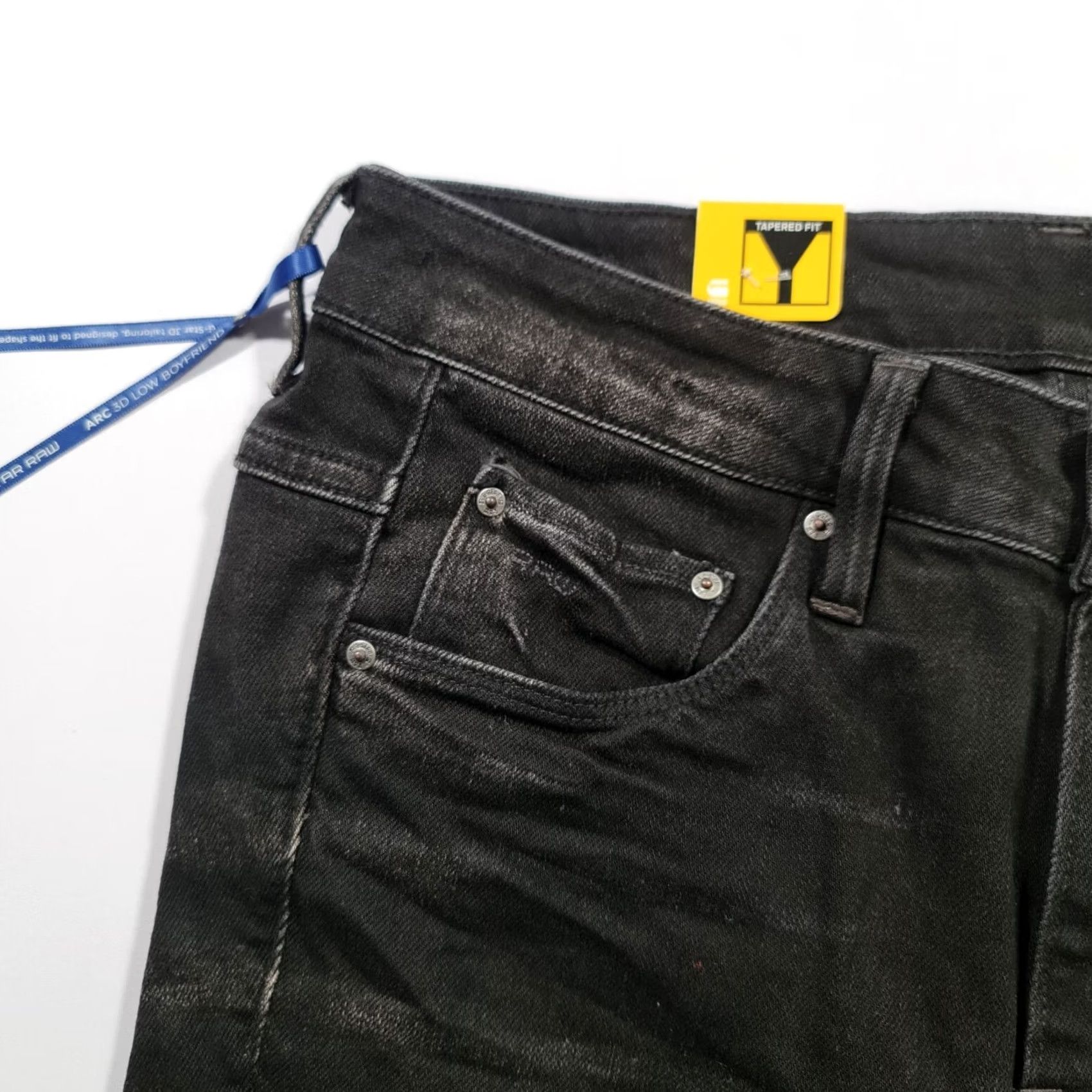 G-Star G Star Raw Jeans Black W26 L32 ARC 3D Tapered Fit Denim Womens Slim 5-Pocket Logo Modern City Clothing Women Jeans Size 26" / US 2 / IT 38 - 3 Thumbnail