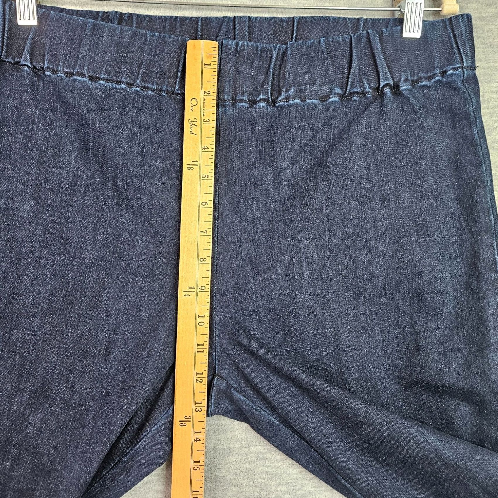 Soft Surroundings Soft Surroundings Jeans Womens XL Dark Wash Pull On Stretch Denim Comfort Fit Regular Rise Blue Casual Jeans Mens Womens Girls etc Size 40" / US 18 - 7 Thumbnail