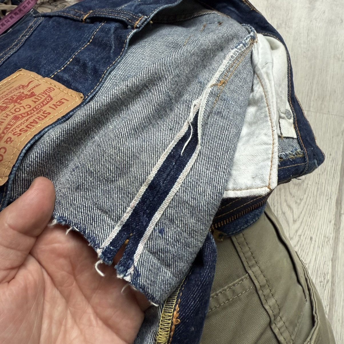Levi's Vintage Clothing Rare Big E Vintage 60-70s Levis denim shorts low Size US 29 - 10 Thumbnail