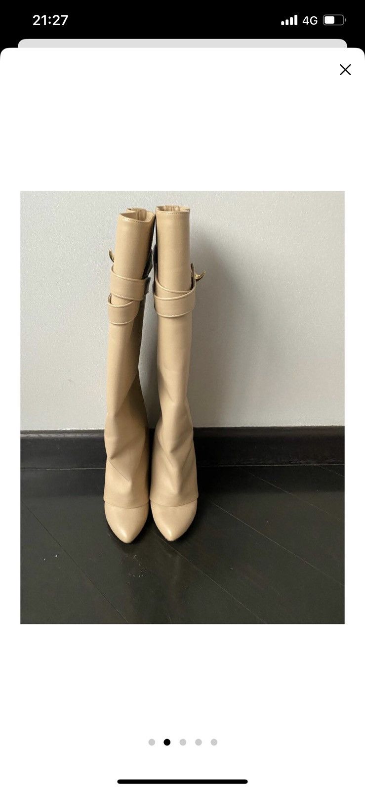 Givenchy Camel Calf Leather Shark Lock Tall Boots Size US 9 / IT 39 - 6 Thumbnail