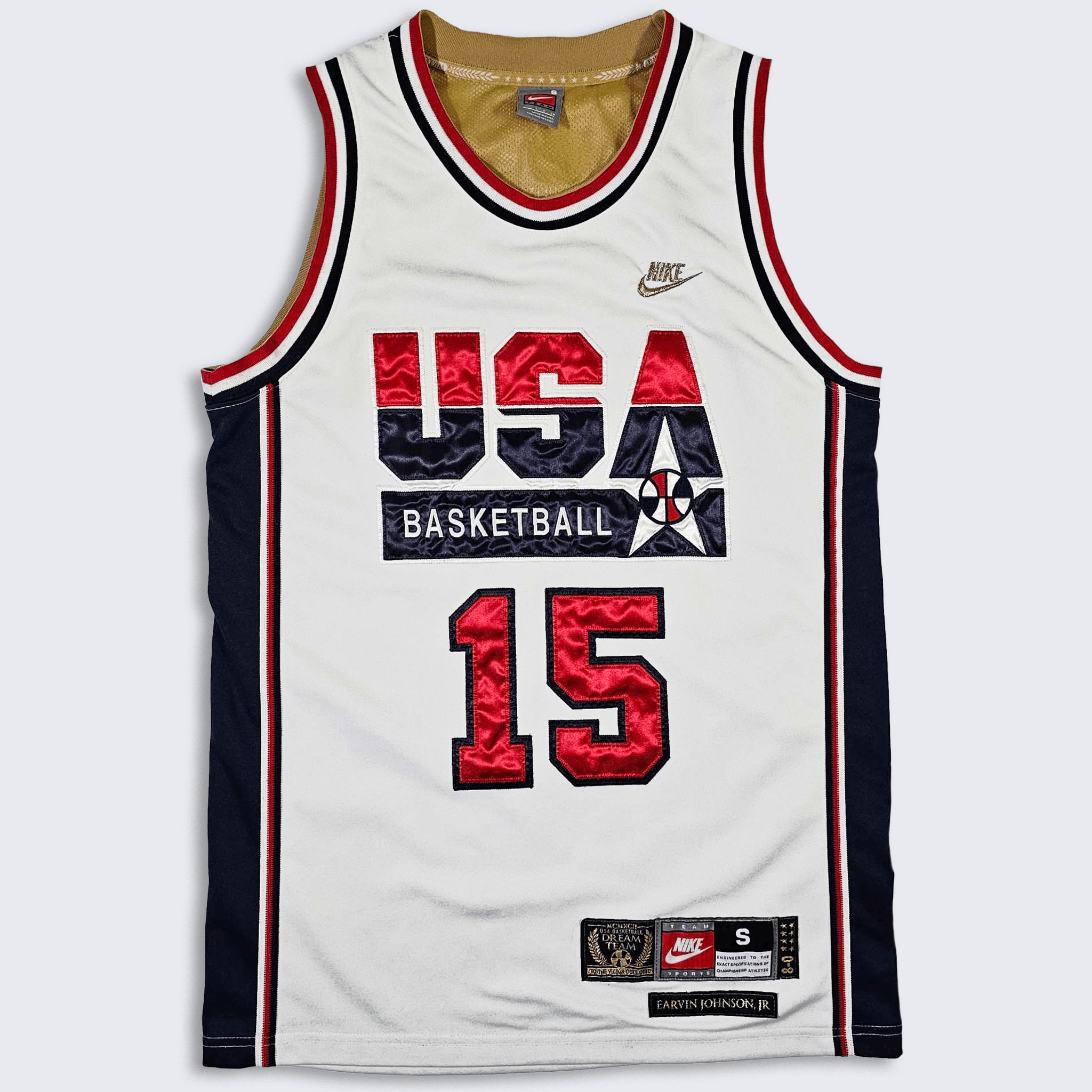 image of Usa Basketball Vintage Magic Johnson Nike Jersey in White, Men's (Size Small)