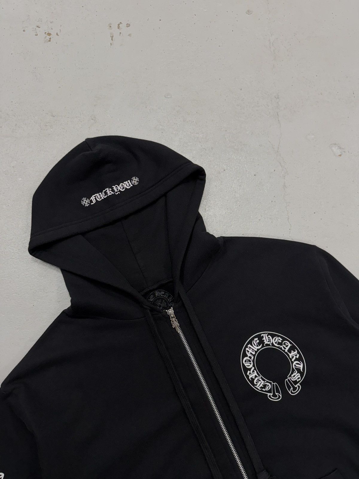 Chrome Hearts Chrome Hearts Fuck You Floral Horseshoe Zip Hoodie Black M Size US M / EU 48-50 / 2 - 2 Thumbnail