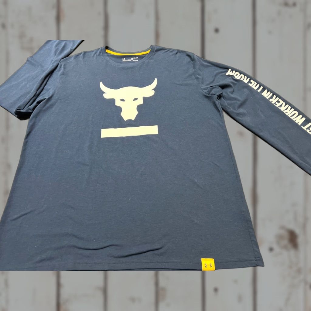 Under Armour Under Armour Project Rock Hardest Worker In The Room XL Blue Shirt User: Under Armour Project Rock Hardest Worker In The Room XL Blue Shirt Size US XL / EU 56 / 4 - 1 Thumbnail