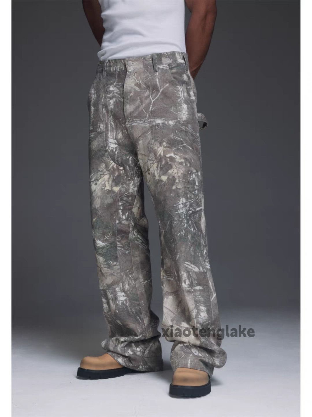 Designer × Japanese Brand × Vintage Washed faded loose baggy real tree pattern cargo pants Size US 36 / EU 52 - 2 Thumbnail