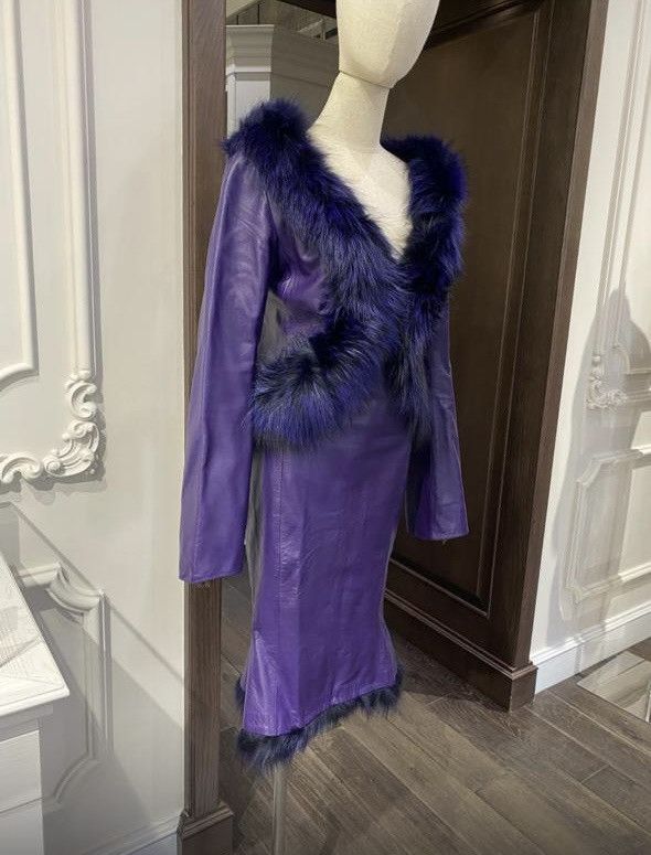 Jitrois Jitrois Fox Fur Leather Hourglass Suit Size M / US 6-8 / IT 42-44 - 3 Thumbnail