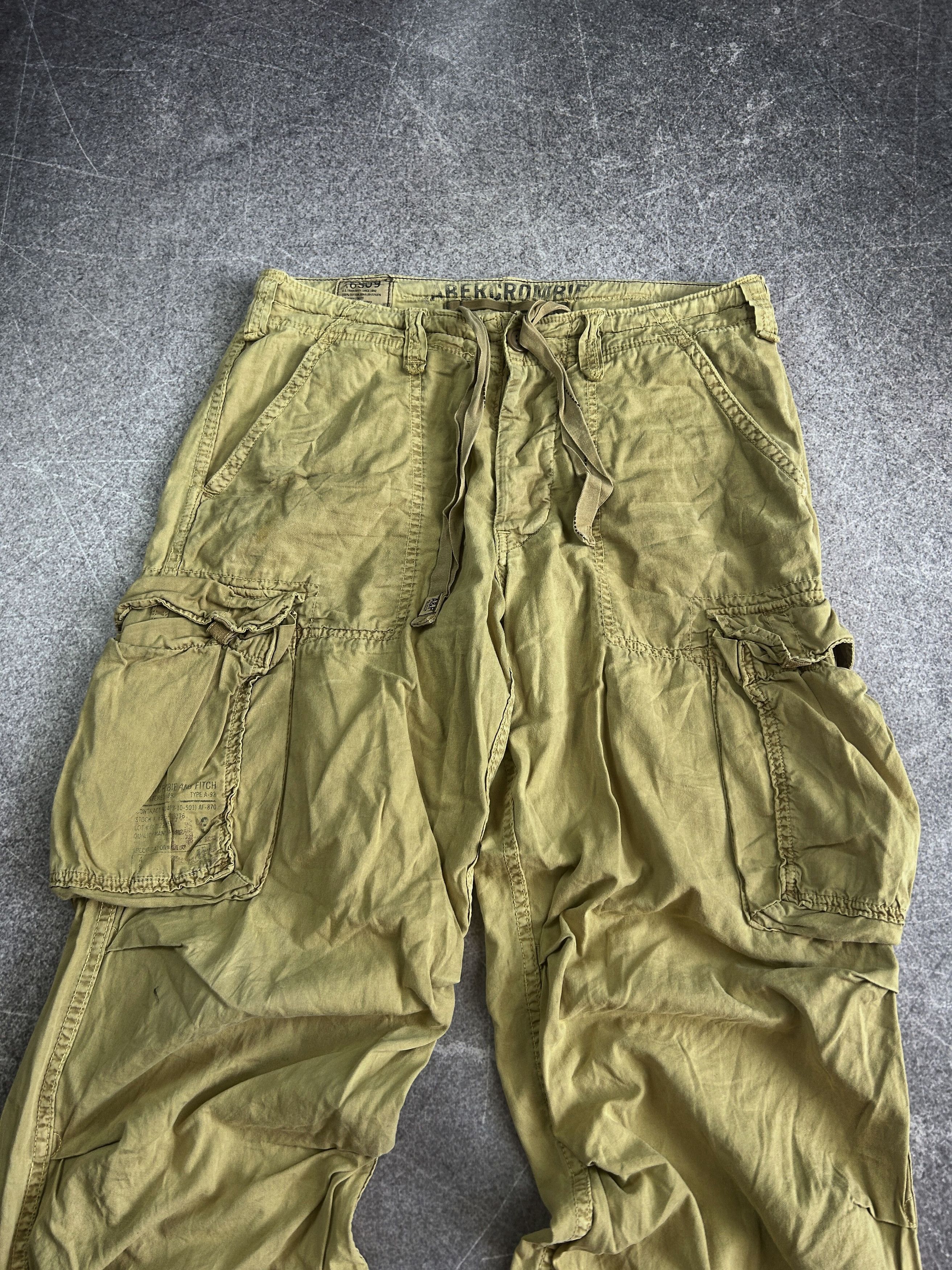Japanese Brand Y2K Beige Cargo Pants Baggy Wide Leg Tactical Streetwear Fit Size US 32 / EU 48 - 8 Thumbnail