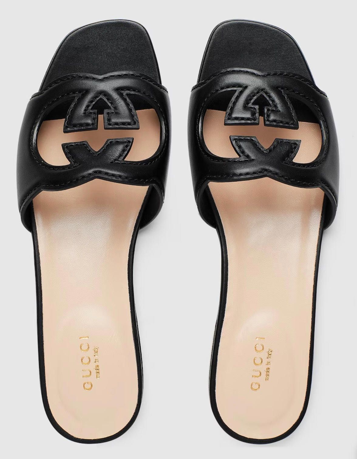 Gucci GUCCI SLIDE SANDAL WITH INTERLOCKING G SIZE 40 Size ONE SIZE - 3 Thumbnail