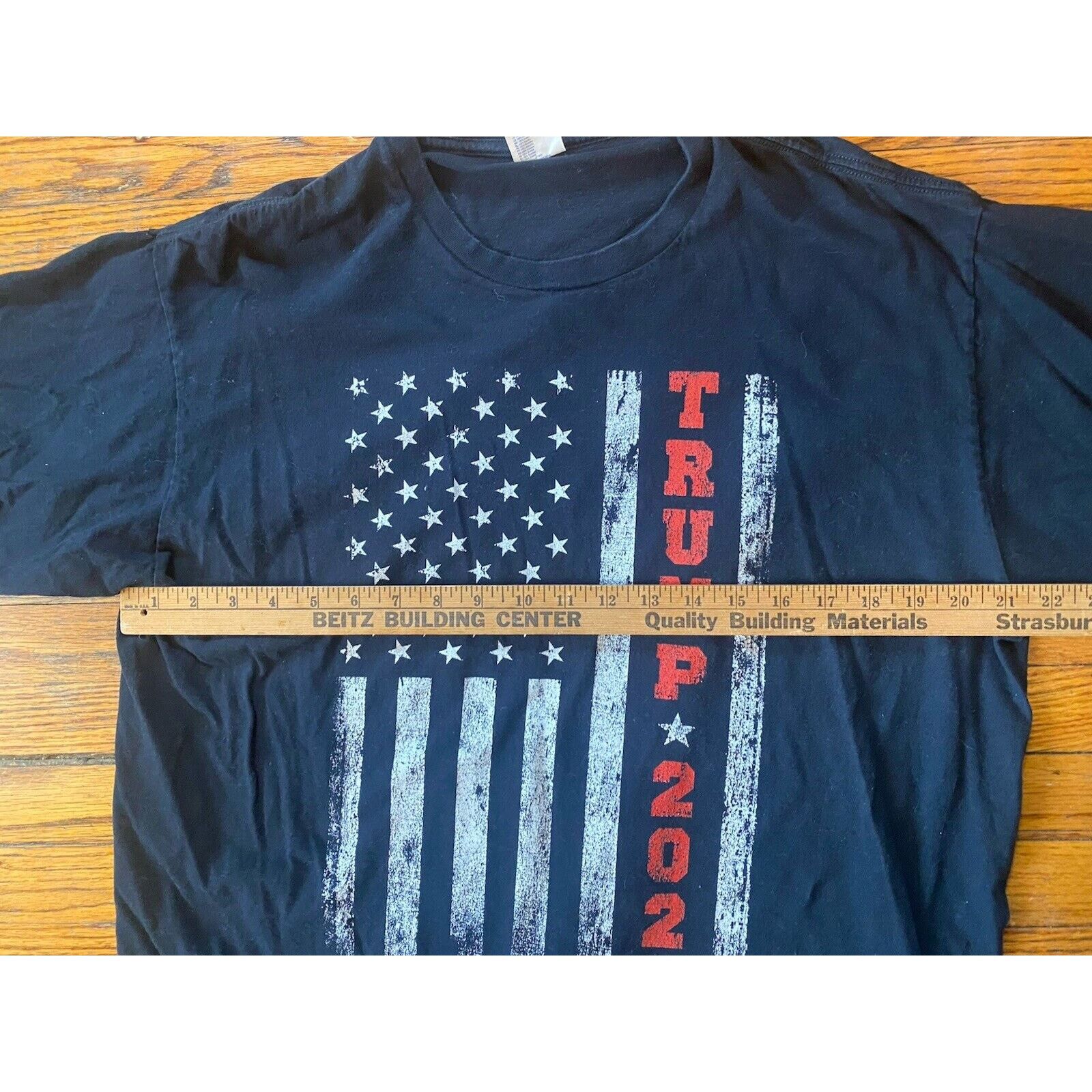 Other Port Company Trump 2020 American Flag Black T Shirt Mens XL Size US XL / EU 56 / 4 - 5 Thumbnail