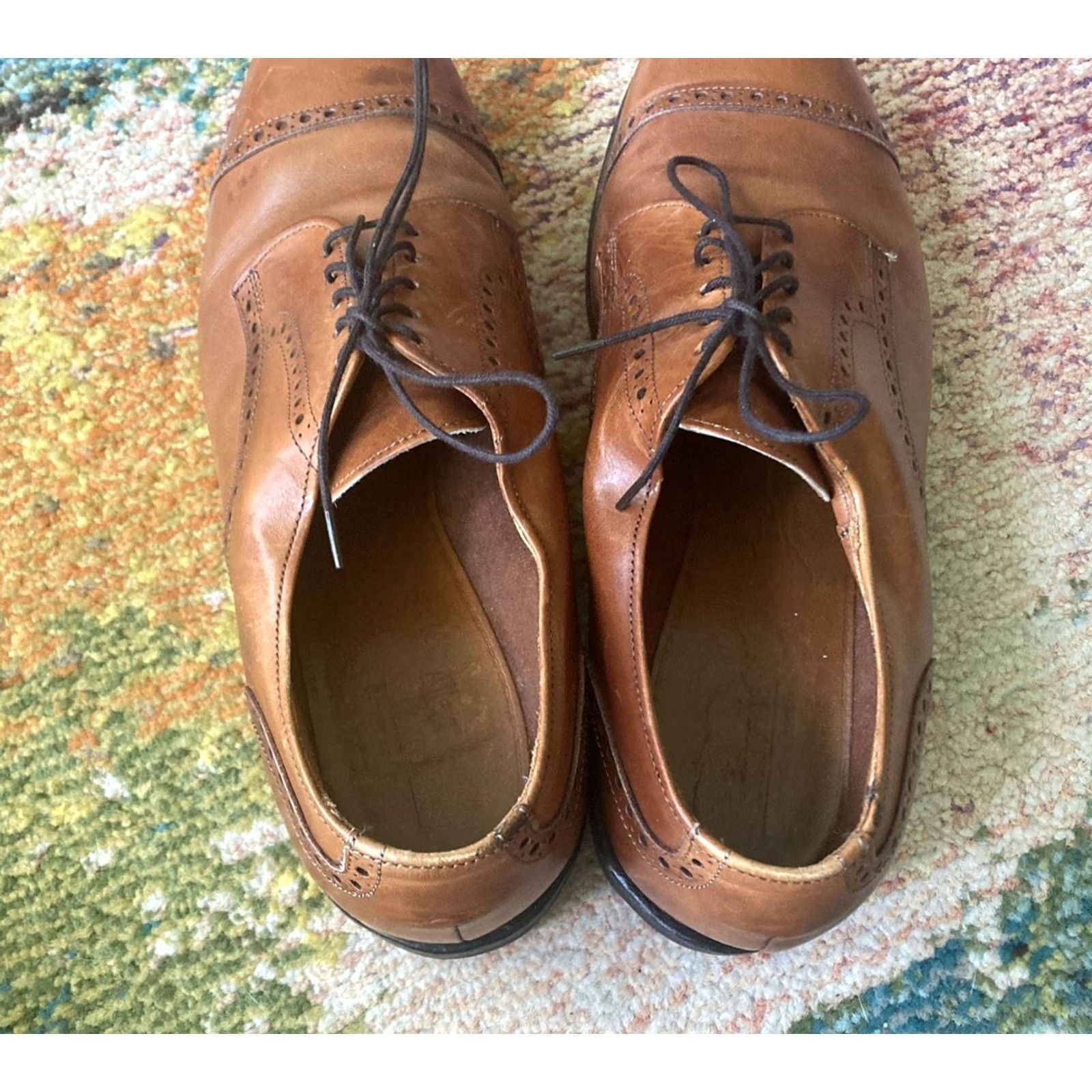 Allen Edmonds Allen Edmonds Benton Cap Toe Oxford Brown Leather Shoes Mens Size 10.5 D Size ONE SIZE - 6 Thumbnail