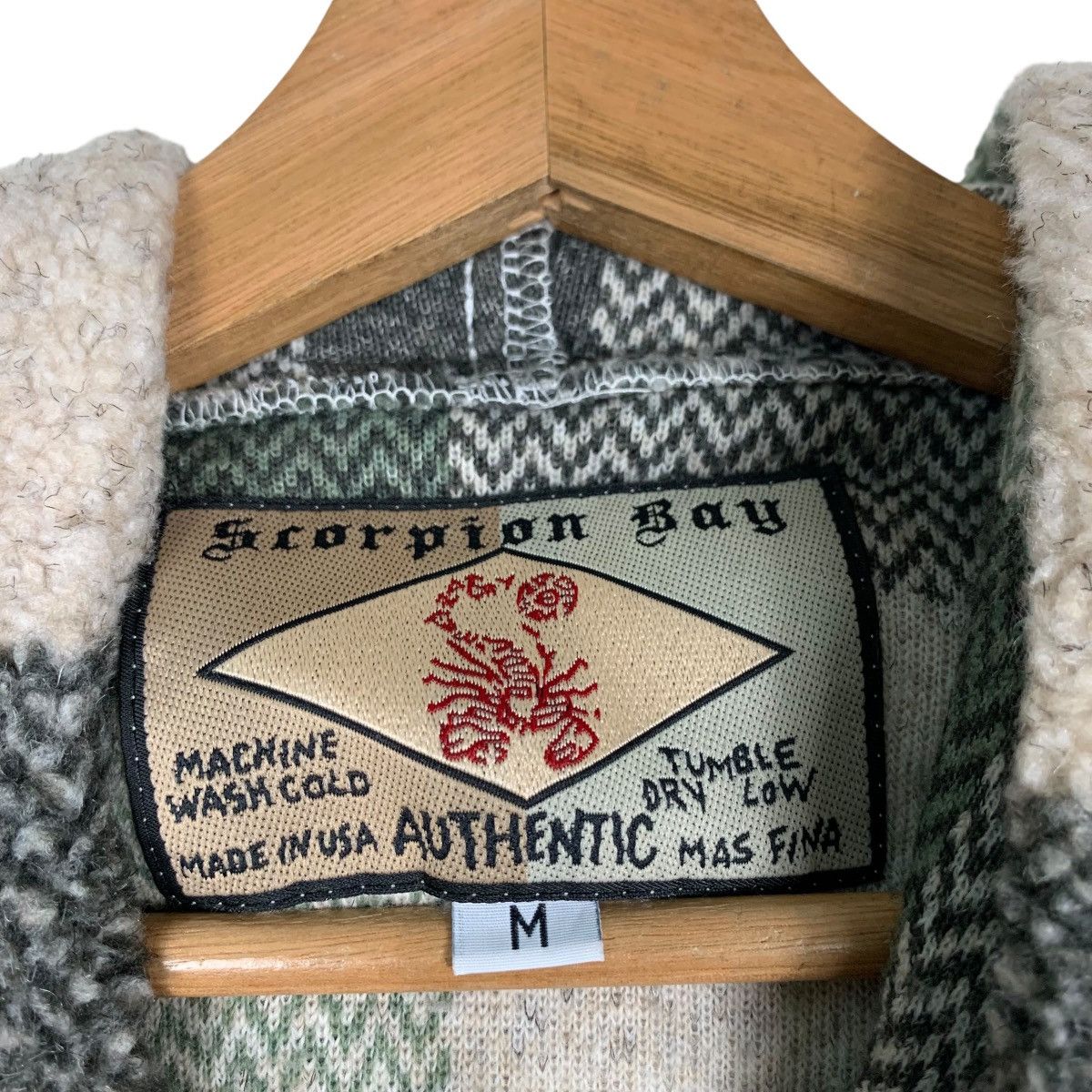 Vintage SCORPION BAY Checked Half Button Pullover Hoodies #1399-C63 Size US M / EU 48-50 / 2 - 13 Thumbnail