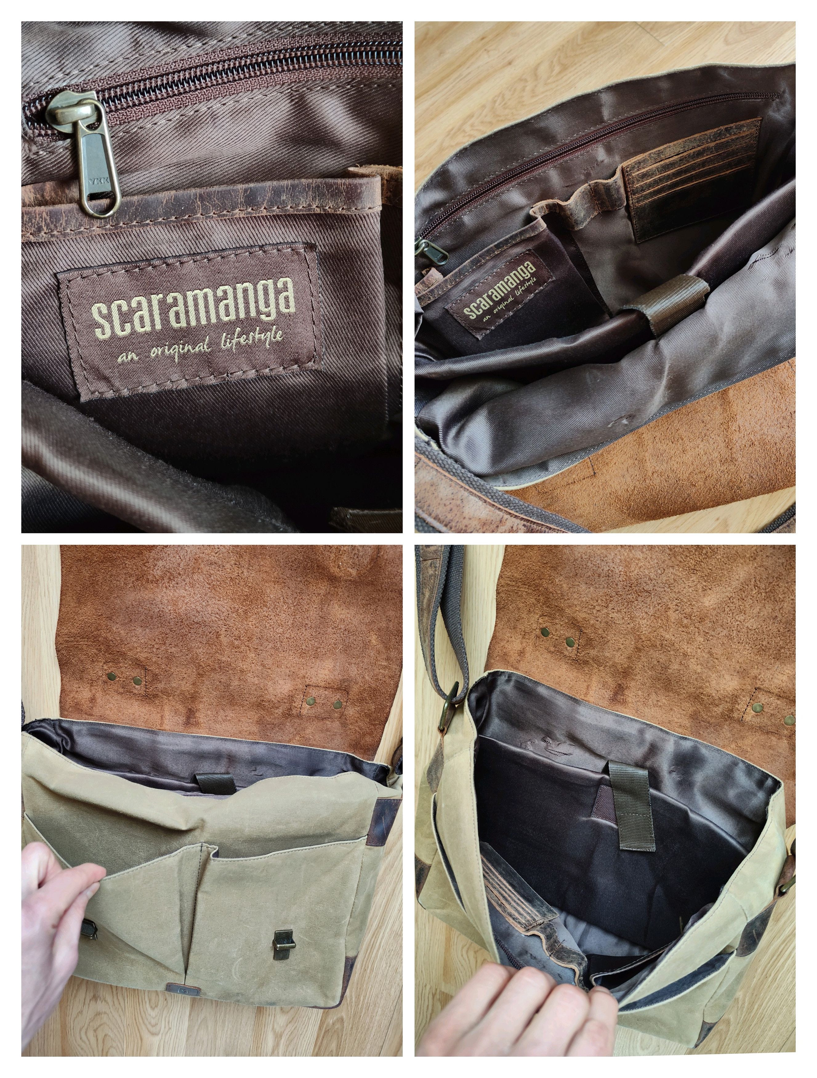 Handmade Scaramanga Leather Bag Briefcase Bag Shoulder Bag Organizer Size ONE SIZE - 10 Thumbnail