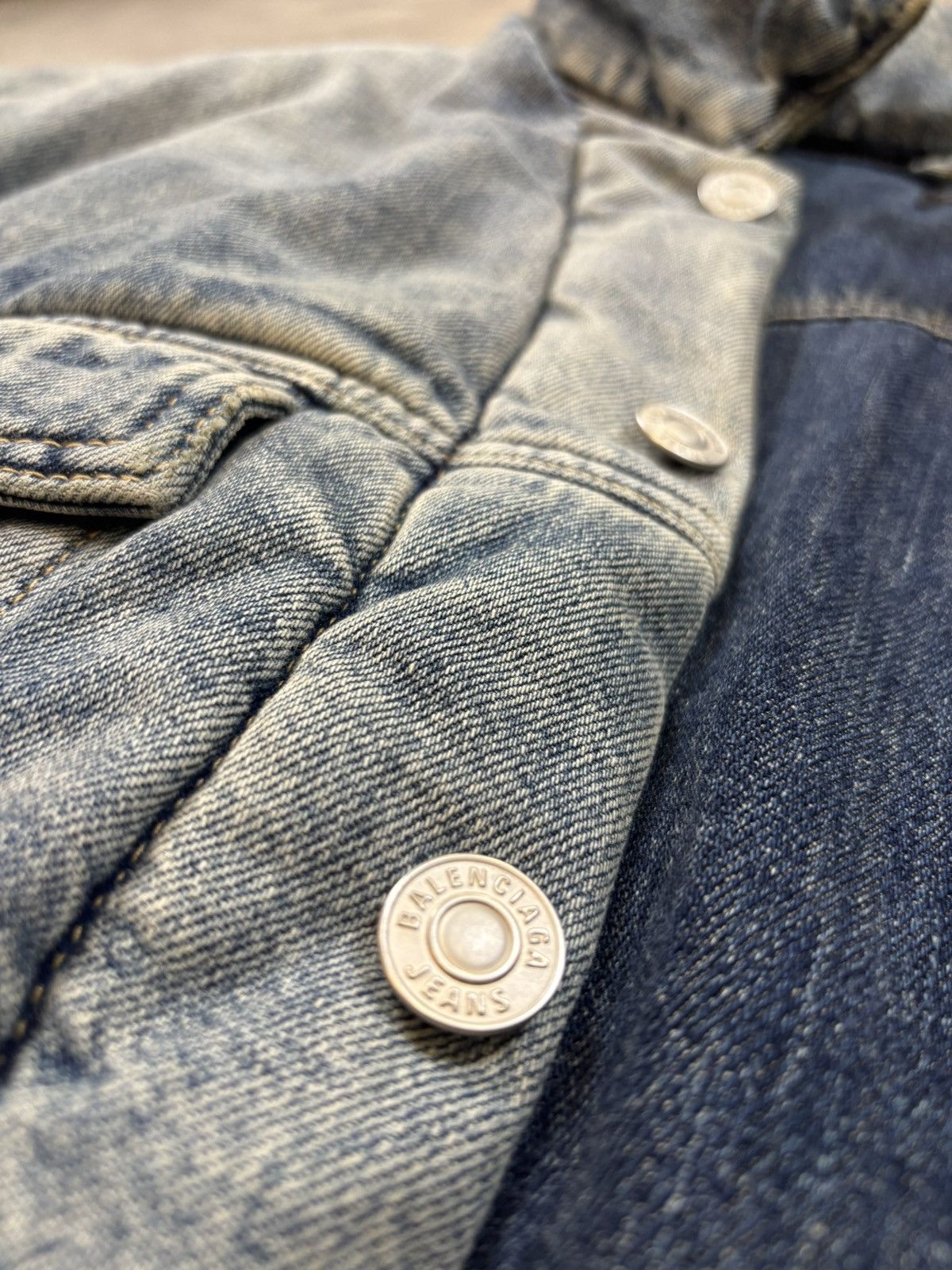 Balenciaga KANYE WEST Balenciaga Padded Denim Jacket Size US M / EU 48-50 / 2 - 5 Thumbnail