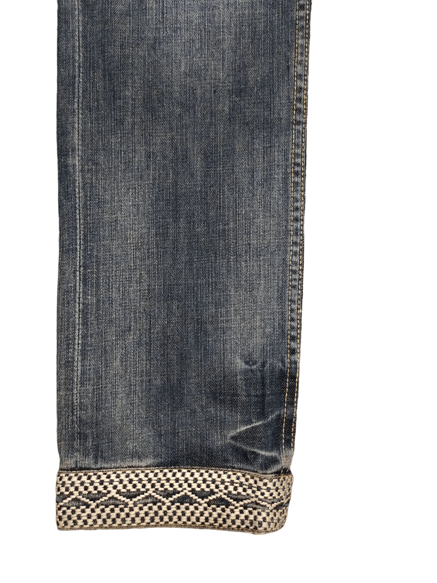 Morgan Homme Vintage Morgan Homme Japan sashiko Embroider Distress Jeans Size US 30 / EU 46 - 7 Thumbnail