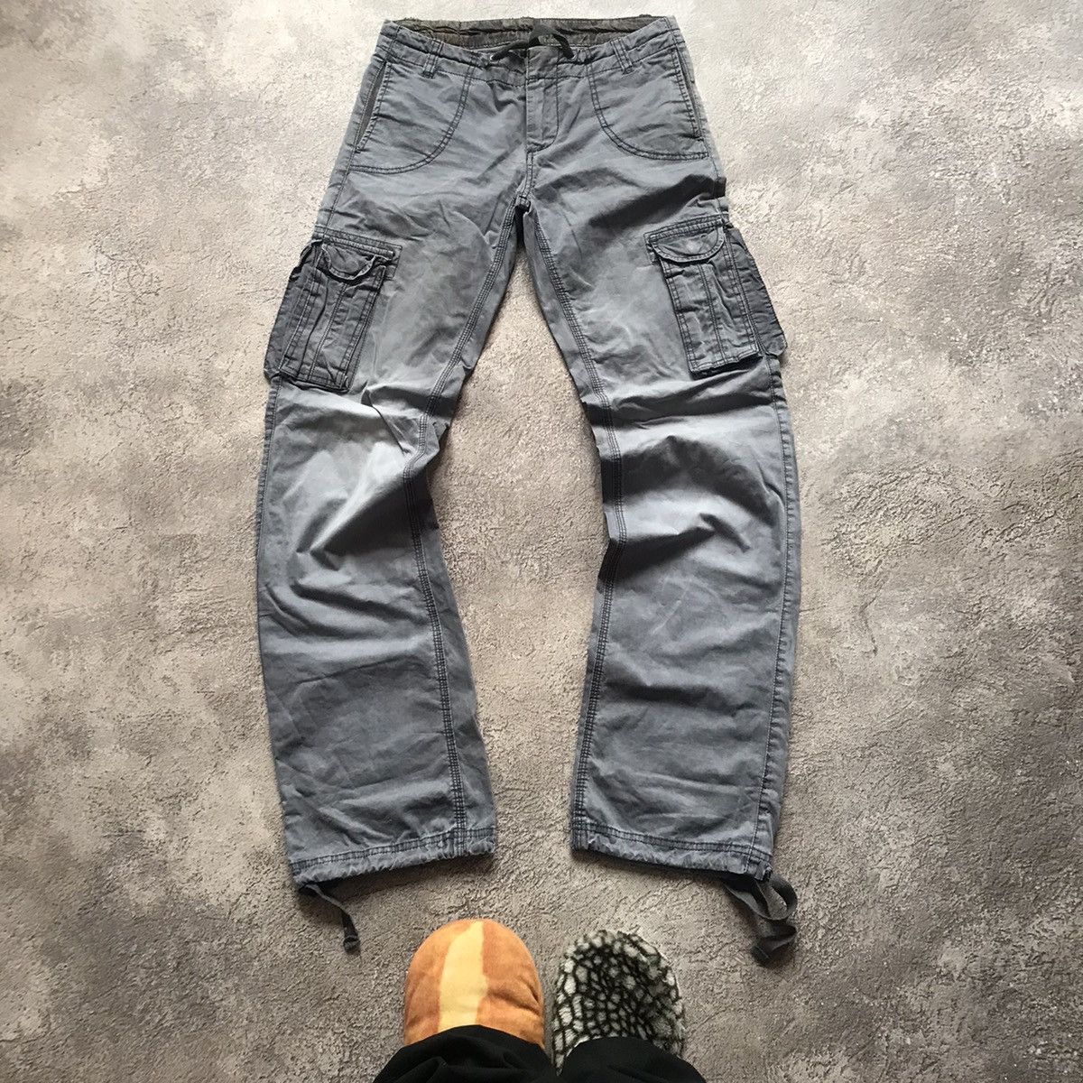 If Six Was Nine VINTAGE CARGO PANTS FLARED PARACHUTE SPRING JAPAN 90S Size US 27 - 2 Thumbnail