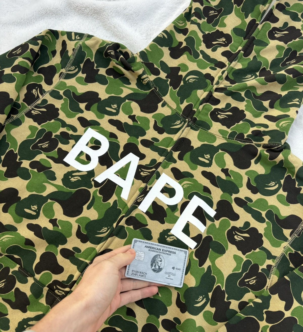 Bape Bape Full Zip Classic Green Camo Hoodie Size US XL / EU 56 / 4 - 2 Thumbnail