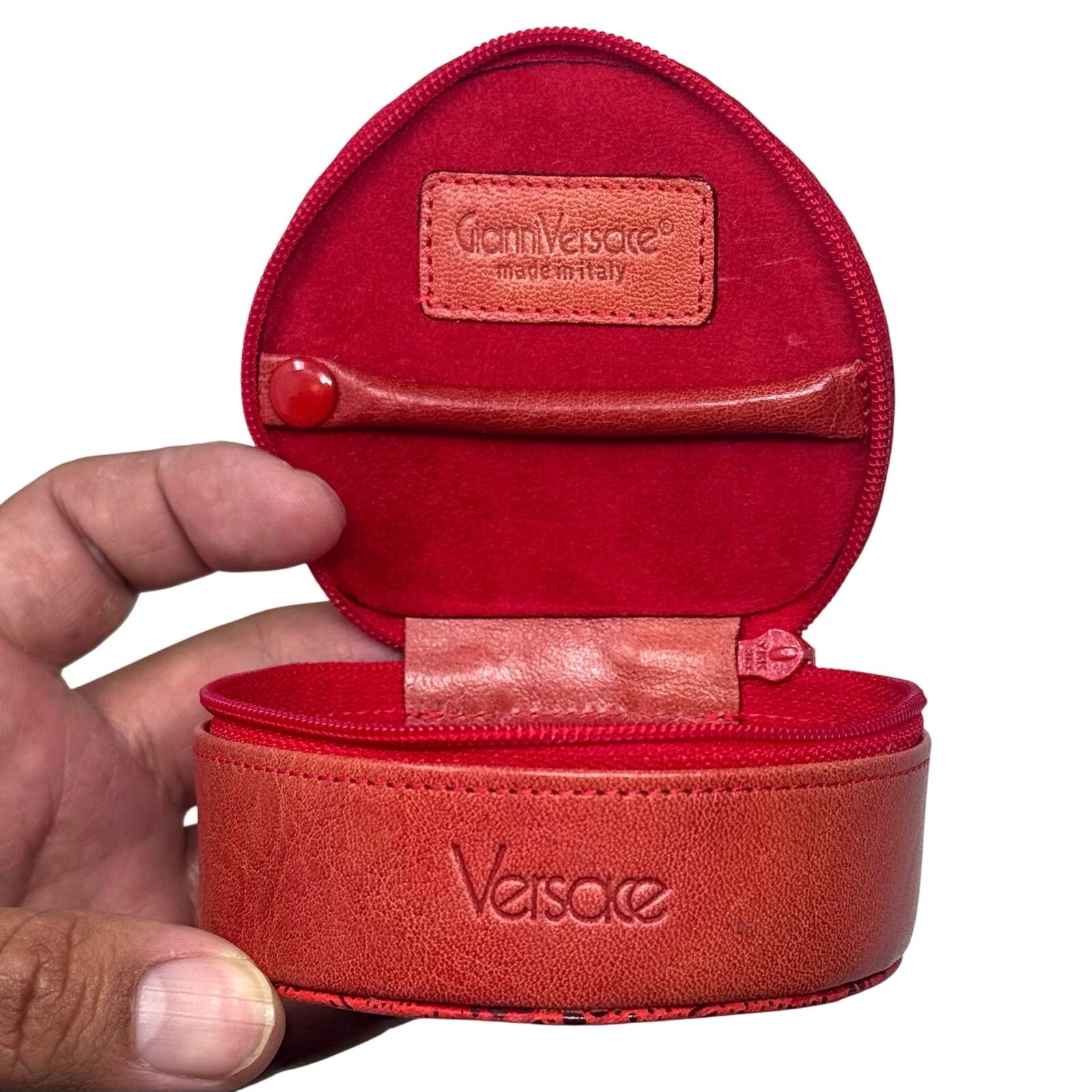 Versace Versace Red Zipper Pouch Size ONE SIZE - 5 Thumbnail