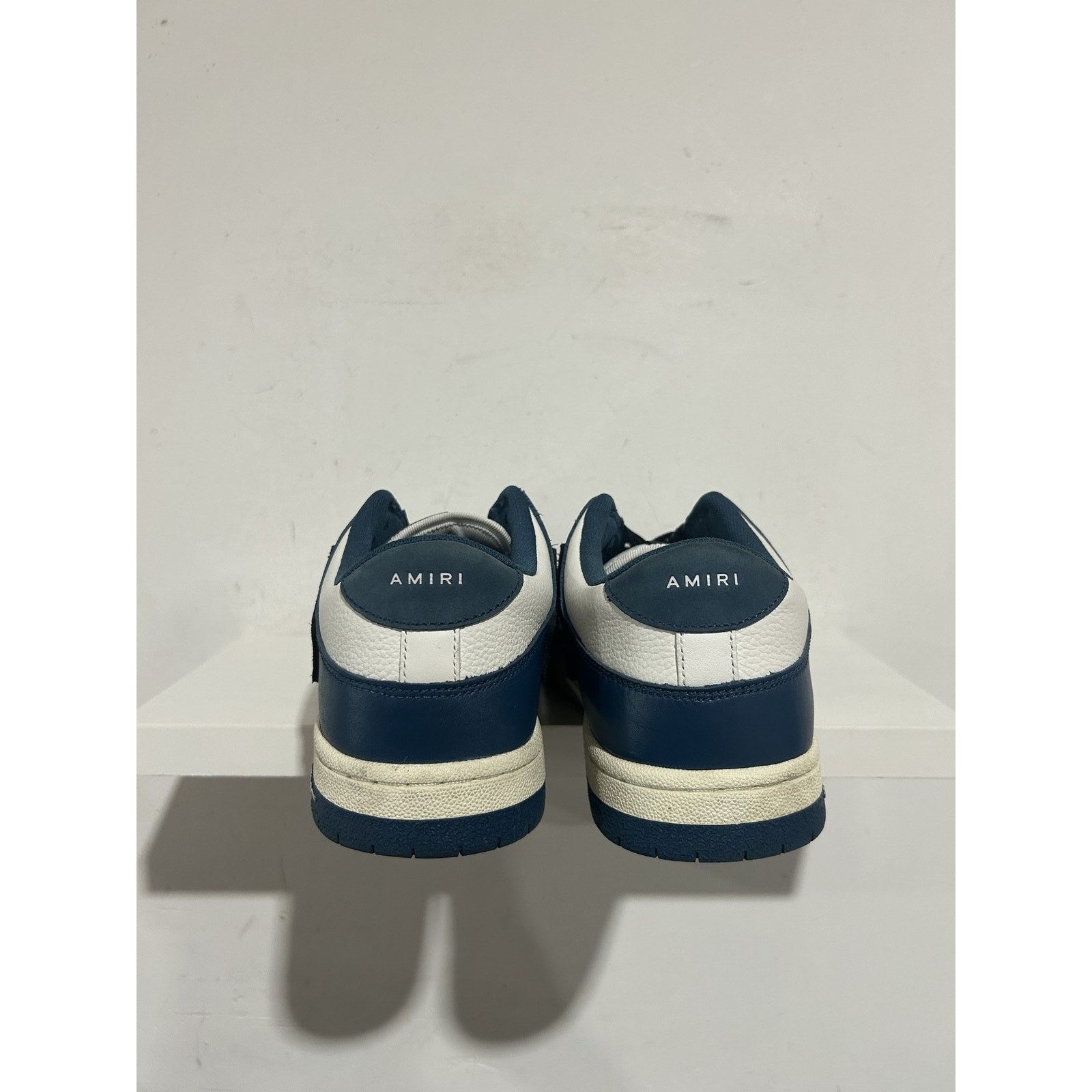 Amiri AMIRI SKEL WHITE NAVY LOW TOP SIZE 11 PREOWNED Size US 11 / EU 44 - 5 Thumbnail