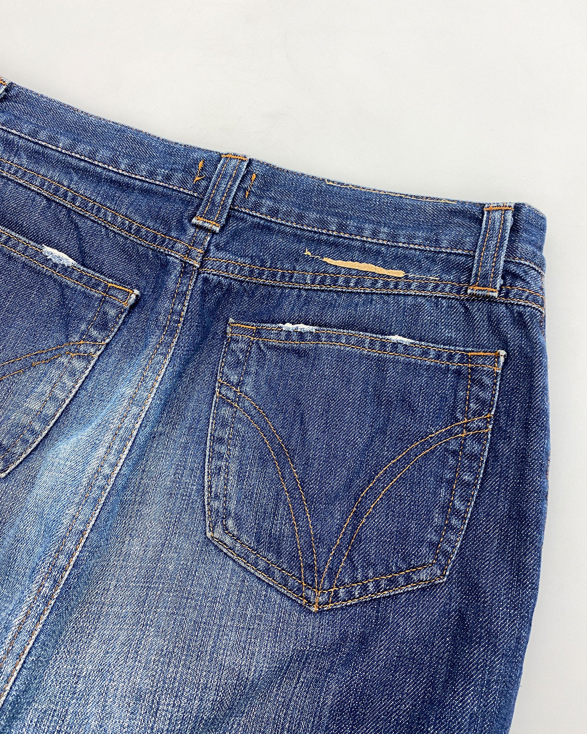 Dolce & Gabbana 2000s Denim Midi Skirt Size 29" - 3 Thumbnail