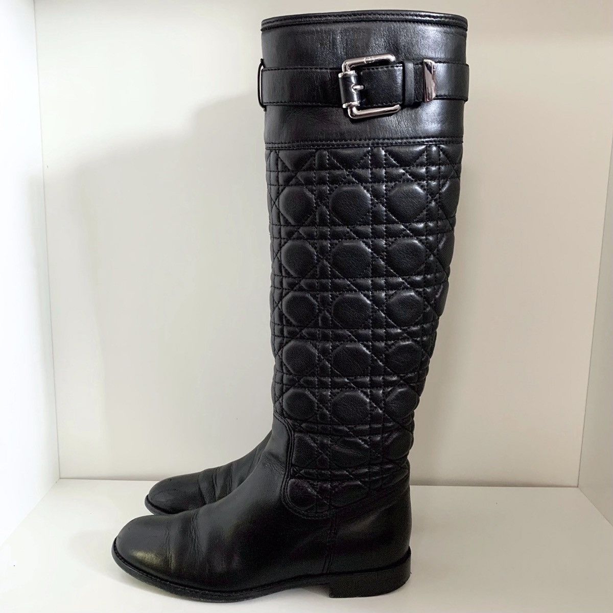 Dior Dior cannage quilted nappa leather boots Size US 6 / IT 36 - 12 Thumbnail