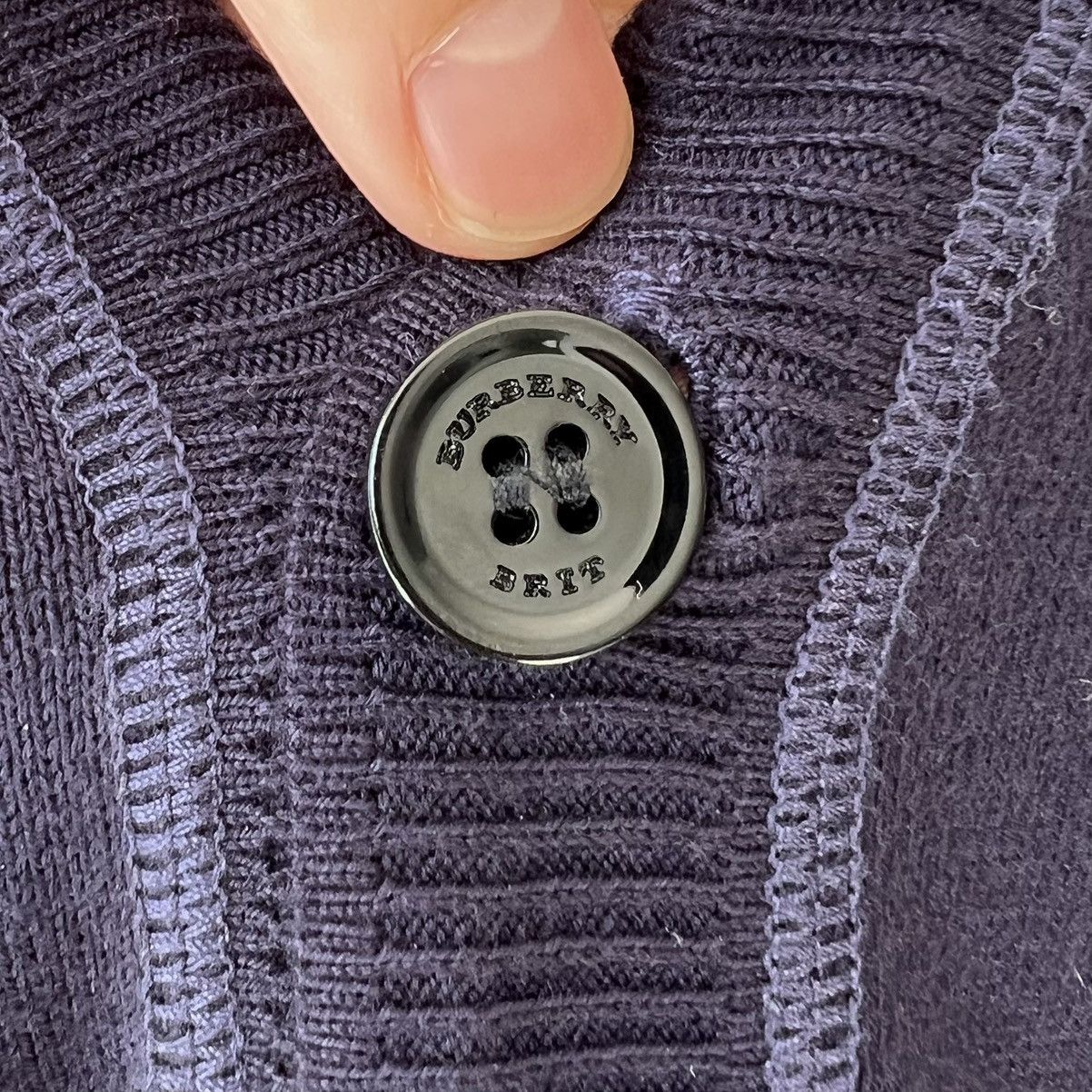 Burberry Burberry Button Up Sweater Cardigan Navy Size US XL / EU 56 / 4 - 5 Thumbnail