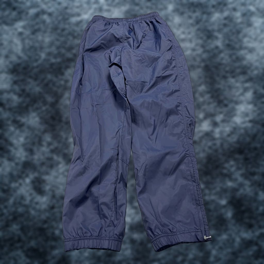 Nike VINTAGE Nike Track Pants Mens M Blue Nylon 90s Swish Zip Cuff Ankle 31in Inseam Pockets Activewear Gym & Training Size US 31 - 1 Thumbnail