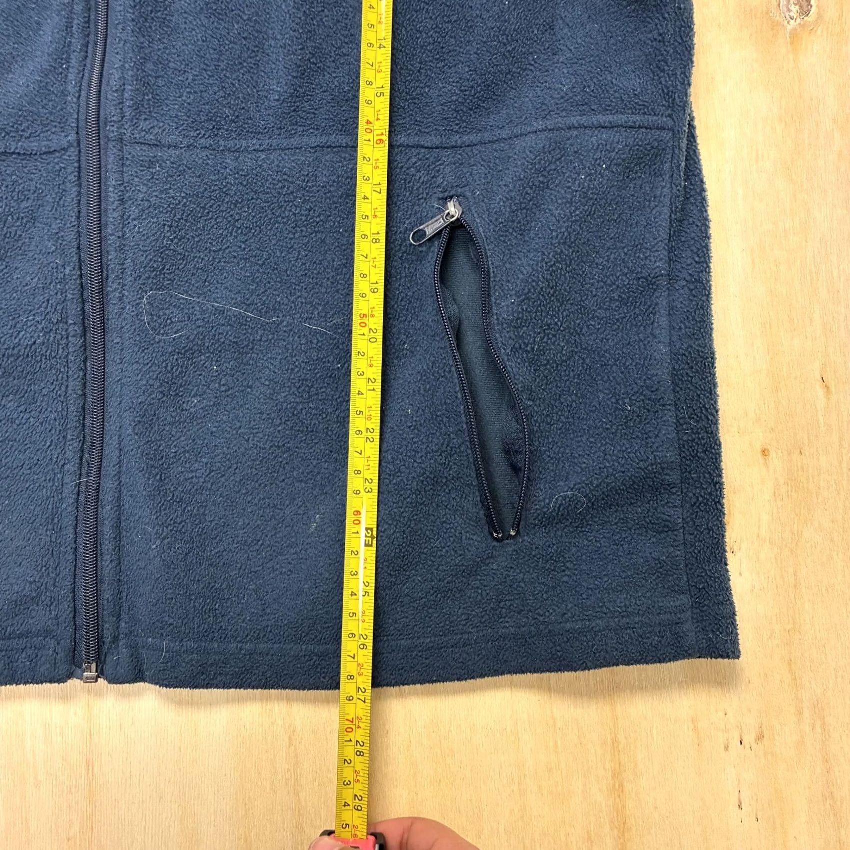 Vintage Columbia Vest Mens Large Blue Fleece Full Zip Pockets Stand Collar Outdoor Jacket/Coat Short Collar Stand-Up Mens L Blue Size US L / EU 52-54 / 3 - 4 Thumbnail
