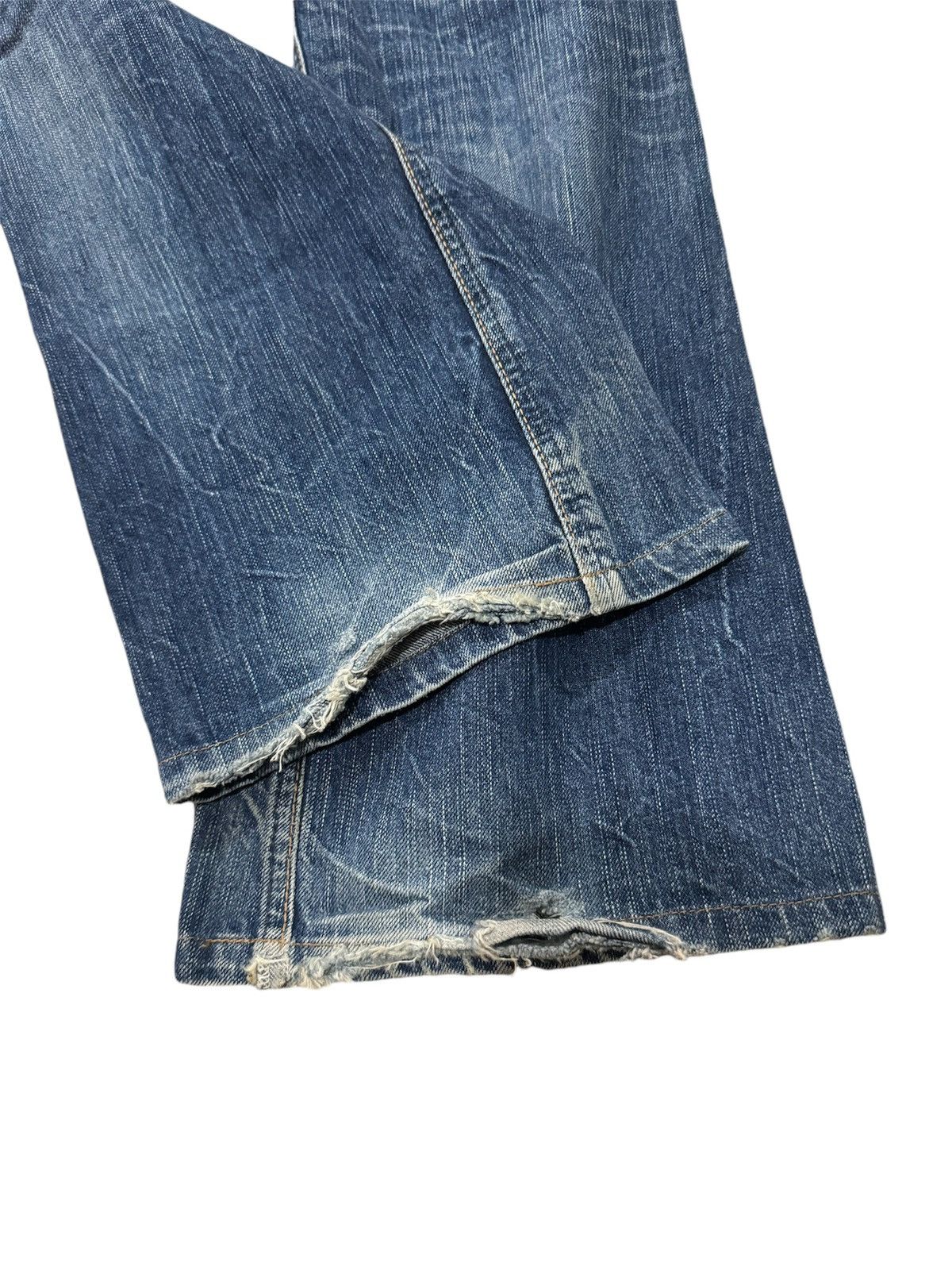 Vintage Edwin 503 Blue Trip Flare Jeans